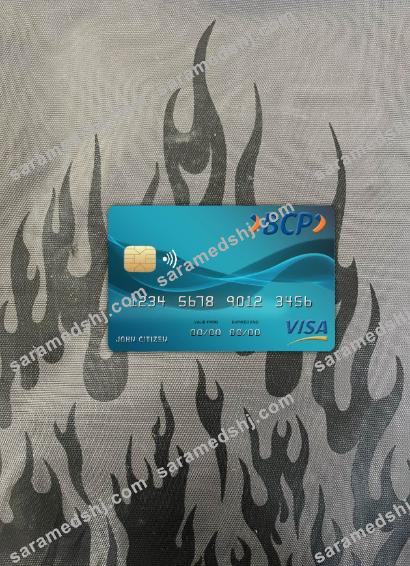 Bolivia Credito bank visa card photolook front